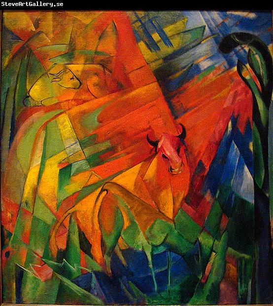 Franz Marc Animals in a Landscape